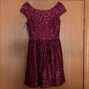 Maroon Sequence Dress
